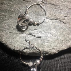 Silver Hoop Fancy Earring