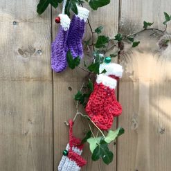 Handmade Mini stockings Christmas card and decoration