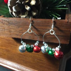 Festive Jingle Bell Hoop Earrings