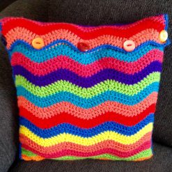 Rainbow Ripple Cushion Cover 1