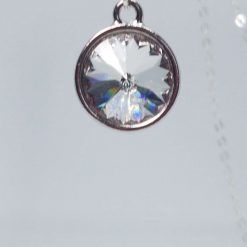 Clear Swarovski Rivoli Necklace – Classic Sterling Silver Pendant 3 Clear Swarovski Rivoli Necklace – Classic Sterling Silver Pendant 3