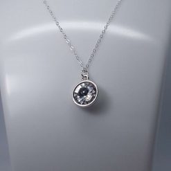 Clear Swarovski Rivoli Necklace – Classic Sterling Silver Pendant 13 Clear Swarovski Rivoli Necklace – Classic Sterling Silver Pendant 13