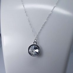 Clear Swarovski Rivoli Necklace – Classic Sterling Silver Pendant 11 Clear Swarovski Rivoli Necklace – Classic Sterling Silver Pendant 11