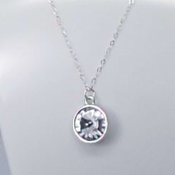Clear Swarovski Rivoli Necklace – Classic Sterling Silver Pendant 9 Clear Swarovski Rivoli Necklace – Classic Sterling Silver Pendant 9