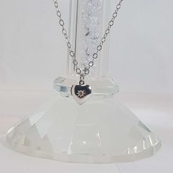 Small Rhodium plated heart locket 1 Small Rhodium plated heart locket 1