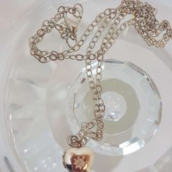 Small Rhodium plated heart locket 4 Small Rhodium plated heart locket 4