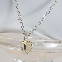 Small Rhodium plated heart locket 8 Small Rhodium plated heart locket 8