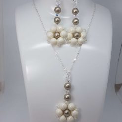 Swarovski Crystal Pearl Flower Jewellery Set – Necklace, Bracelet & Earrings 12 Swarovski Crystal Pearl Flower Jewellery Set – Necklace, Bracelet & Earrings 31