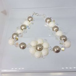 Swarovski Crystal Pearl Flower Jewellery Set – Necklace, Bracelet & Earrings 18 Swarovski Crystal Pearl Flower Jewellery Set – Necklace, Bracelet & Earrings 37