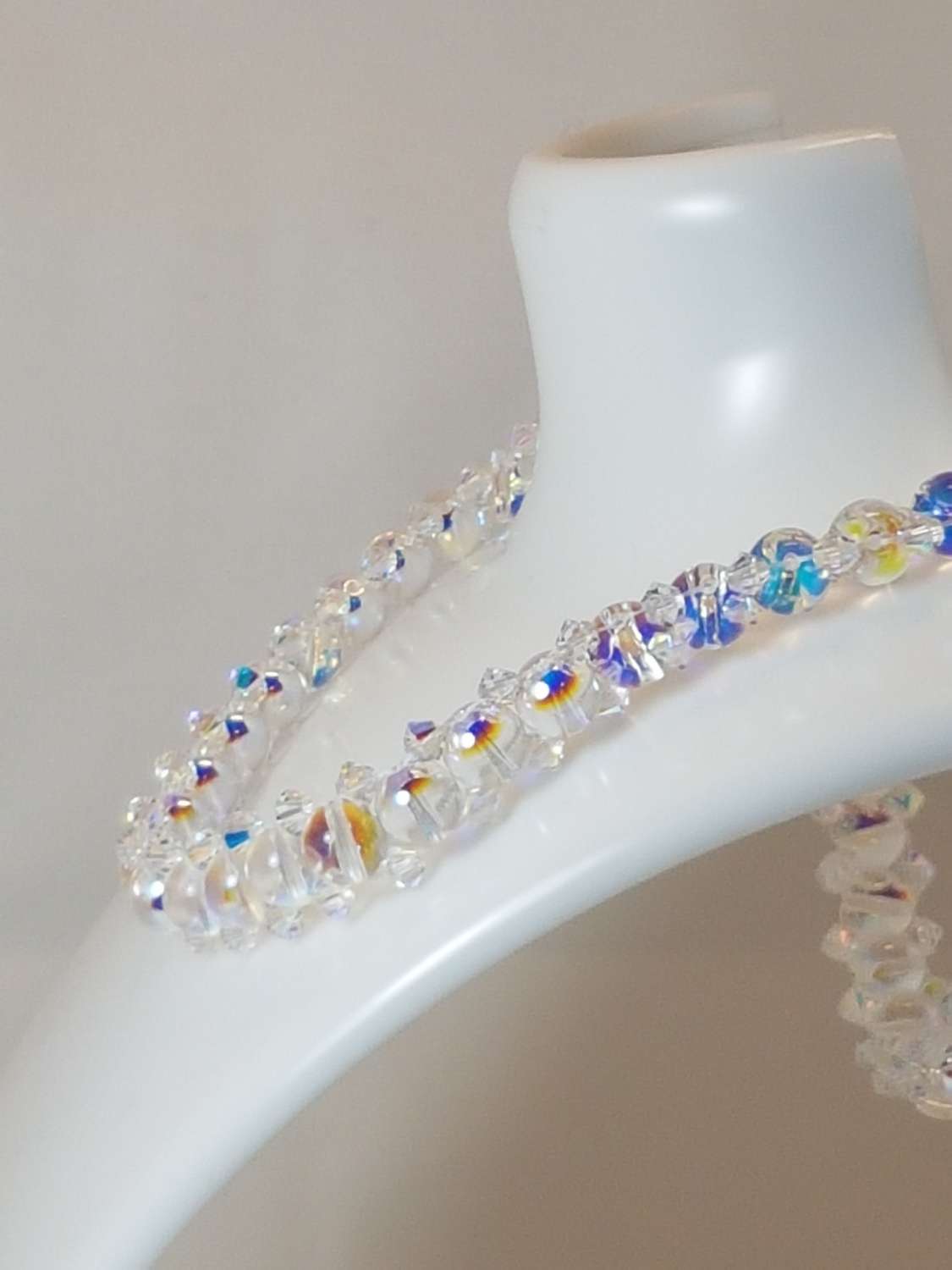 Crystal round stone rivoli sterling silver necklace Crystal round stone rivoli sterling silver necklace