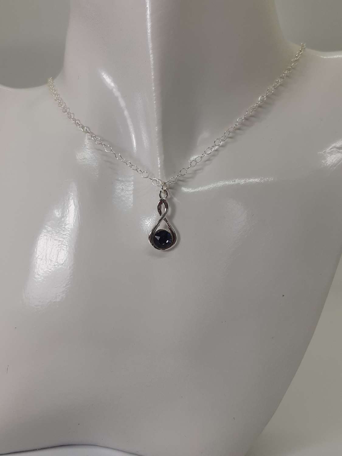20190607_114603 Swarovski Infinity sterling silver necklace 8