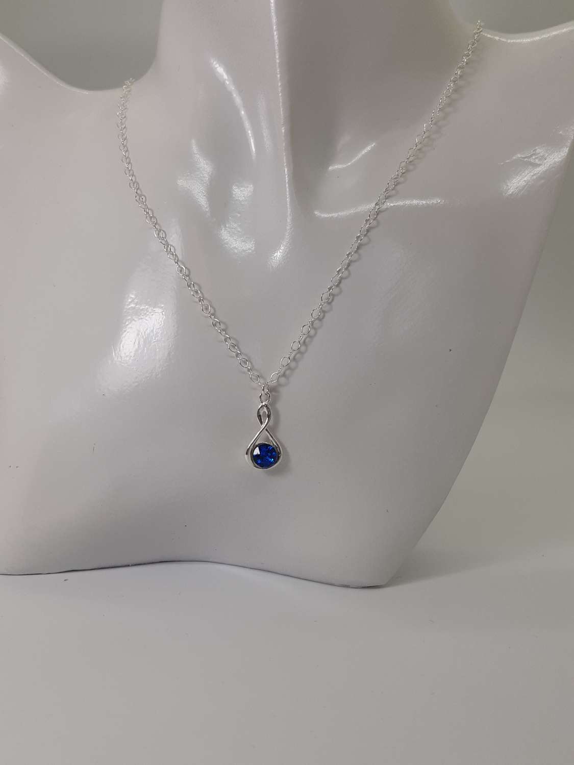 20190607_114727 Swarovski Infinity sterling silver necklace 6