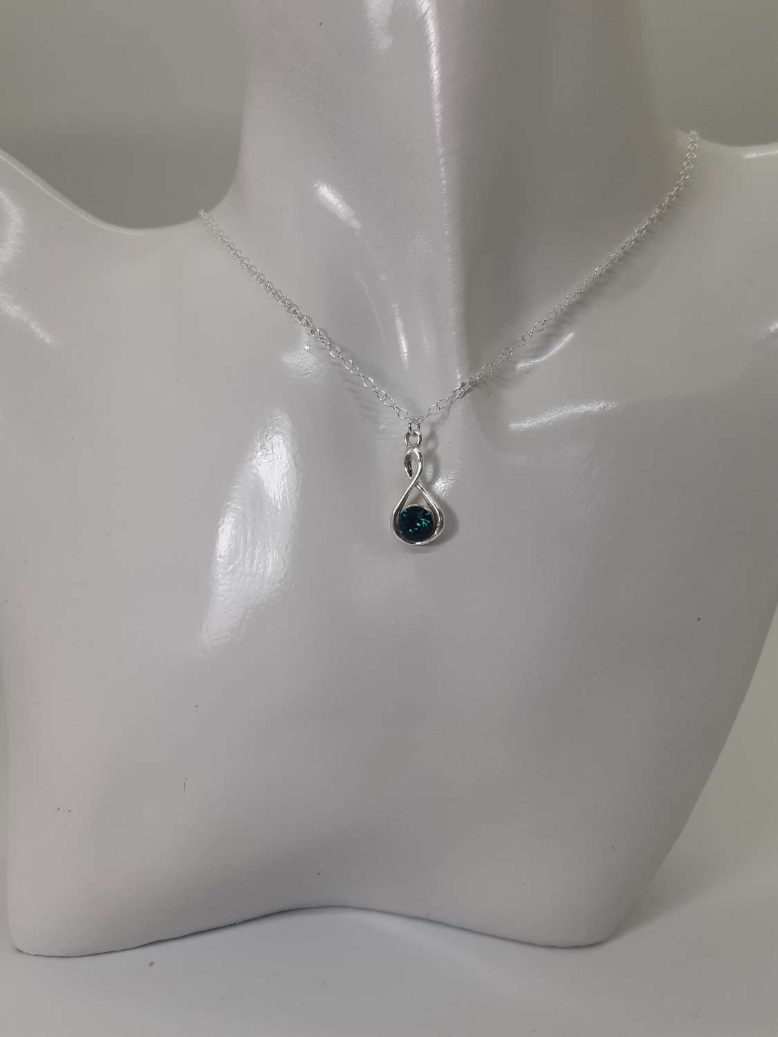 20190607_115740 Swarovski Infinity sterling silver necklace 3