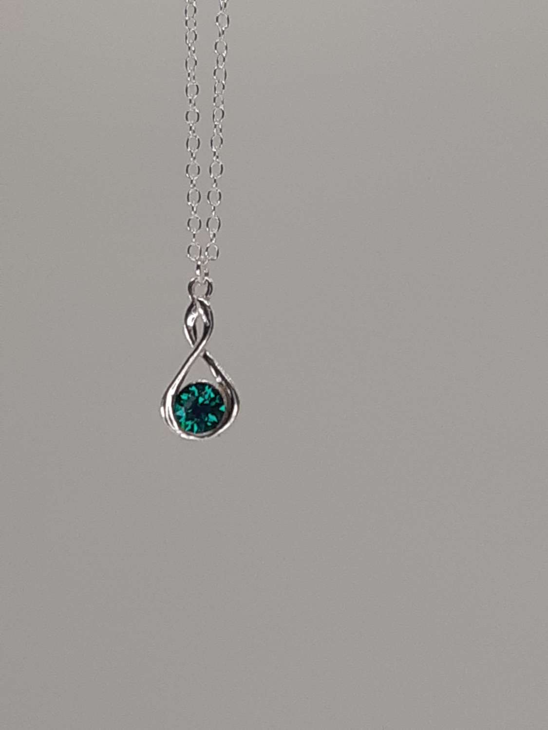 20190607_115954 Swarovski Infinity sterling silver necklace 2
