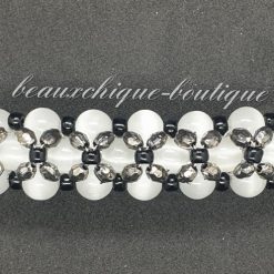 Cats Eye White and Black Hair Barratte 3