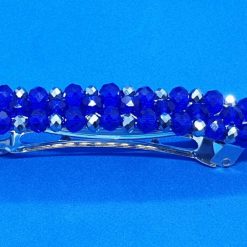 Blue and Silver Beaded Barratte Hair Slide 1