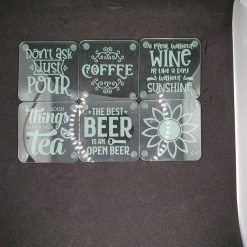 Acrylic or Slate Coasters 4 Acrylic or Slate Coasters 4