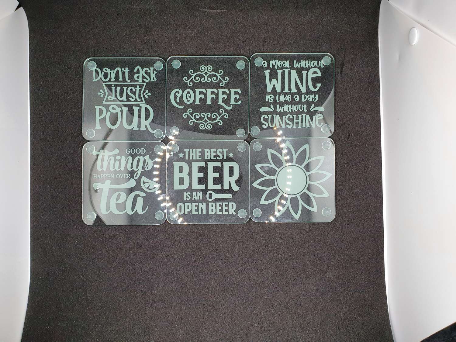 Acrylic or Slate Coasters Acrylic or Slate Coasters