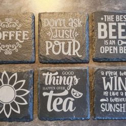 Acrylic or Slate Coasters 5 Acrylic or Slate Coasters 5