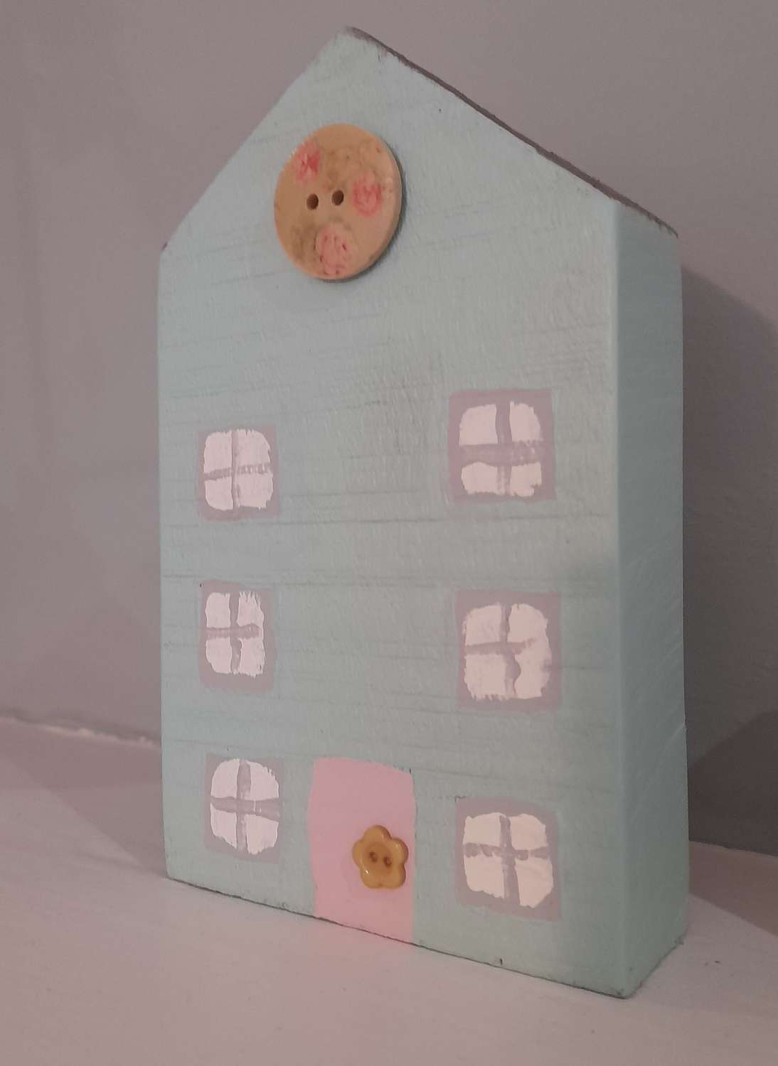 Ornaments - Handmade painted little houses reclaimed wood Ornaments - Handmade painted little houses reclaimed wood