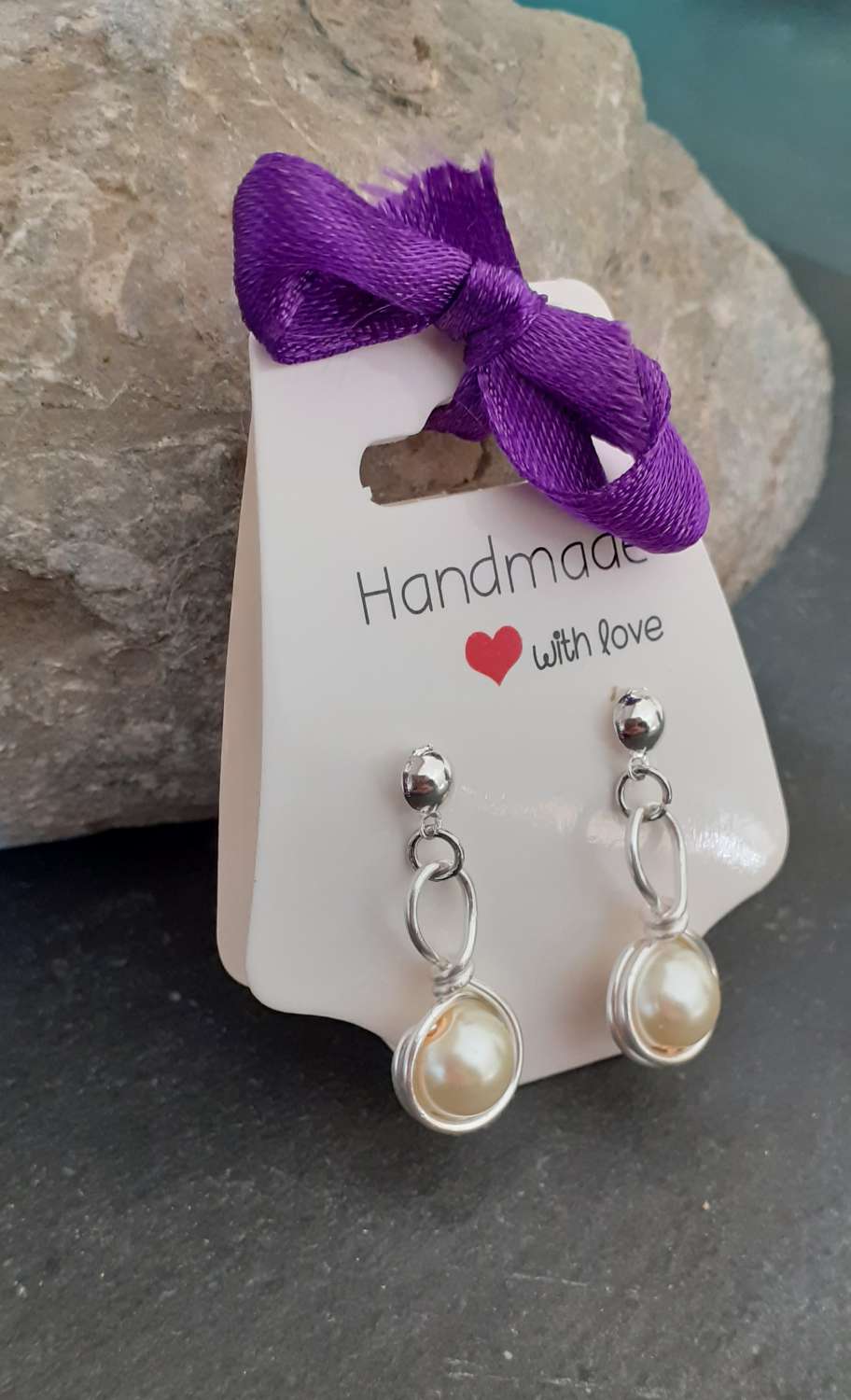 Pearl Glass Earrings Pearl Glass Earrings