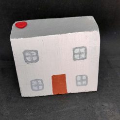 Ornaments - Handmade painted little houses reclaimed wood 1 Ornaments - Handmade painted little houses reclaimed wood 1