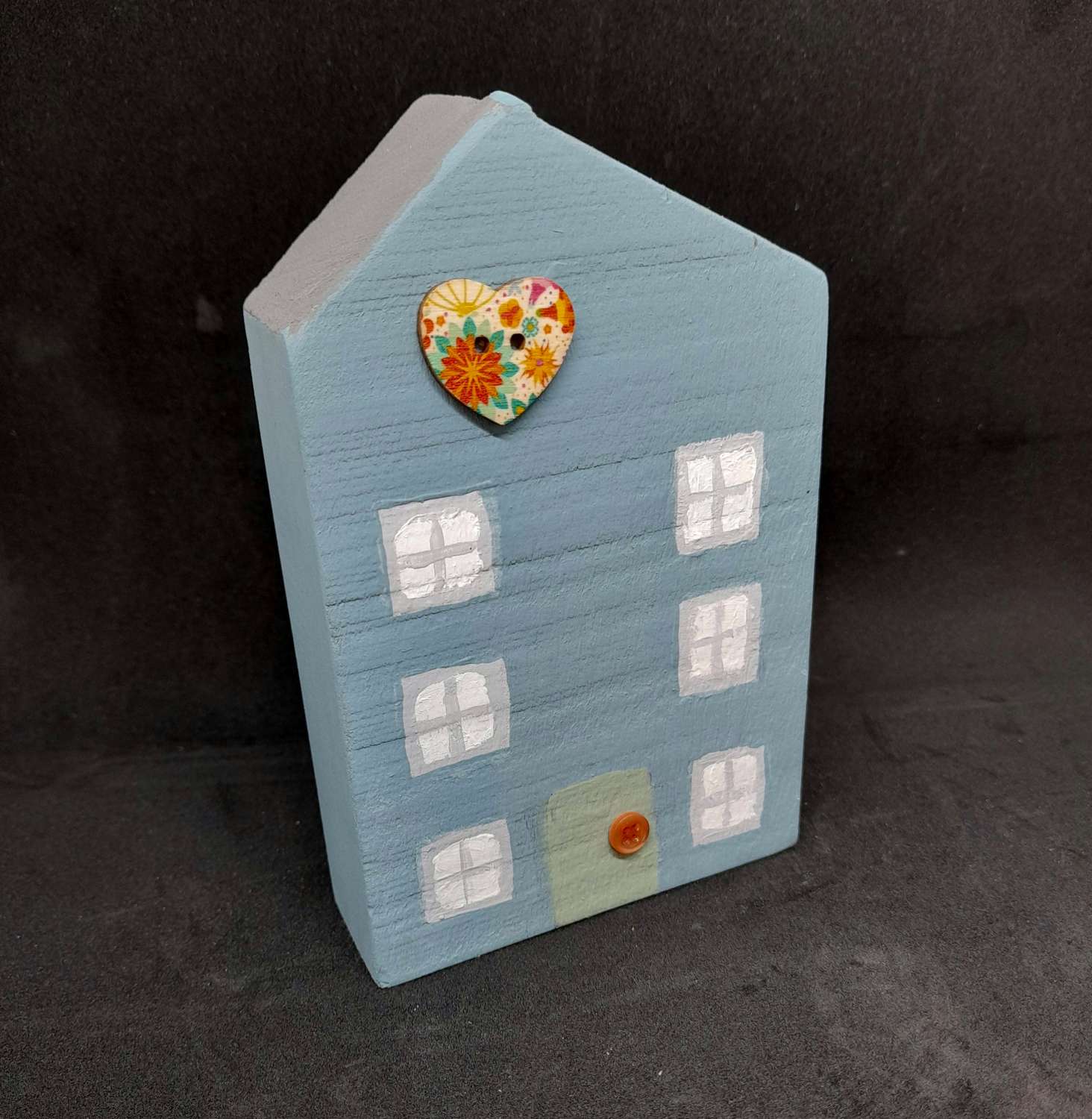 Ornaments - Handmade painted little houses reclaimed wood Ornaments - Handmade painted little houses reclaimed wood