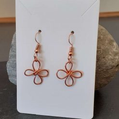 Copper Flower Earrings