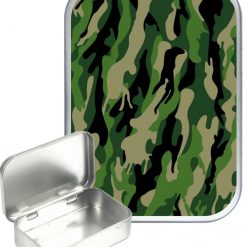Camouflage Hinged Tin, Pocket Tin, Pill Tin,Sewing Tin, Storage Tin, 30ml Tin