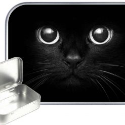 Cats Eyes Hinged Tin, Pocket Tin, Pill Tin,Sewing Tin, Storage Tin, 30ml Tin