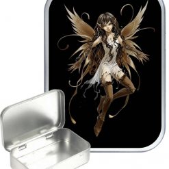 Dark Fairy Hinged Tin, Pocket Tin, Pill Tin,Sewing Tin, Storage Tin, 30ml Tin