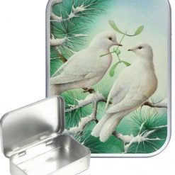 Doves Hinged Tin, Pocket Tin, Pill Tin,Sewing Tin, Storage Tin, 30ml Tin