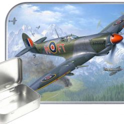 Spitfire Hinged Tin, Pocket Tin, Pill Tin,Sewing Tin, Storage Tin, 30ml Tin