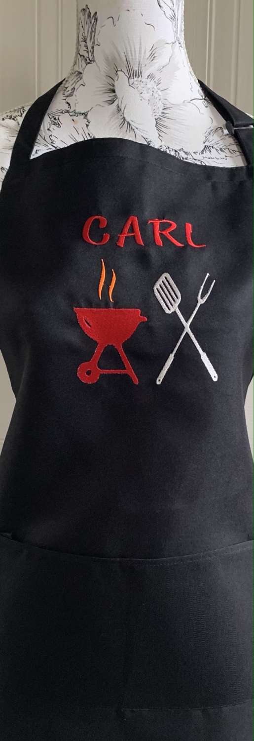 Personalised Embroidered BBQ Apron Personalised Embroidered BBQ Apron