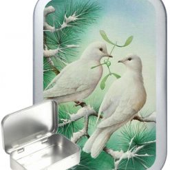 Doves Hinged Tin, Pocket Tin, Pill Tin, Sewing Tin, Storage Tin, 50ml Tin