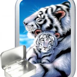 Tiger Cub Hinged Tin, Pocket Tin, Pill Tin, Sewing Tin, Storage Tin, 50ml Tin