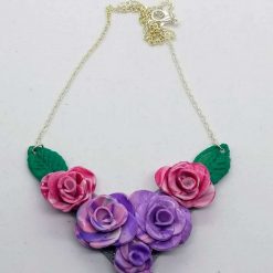 Roses. Bridgerton inspired handmade polymer clay necklacea 2 Roses. Bridgerton inspired handmade polymer clay necklacea 2