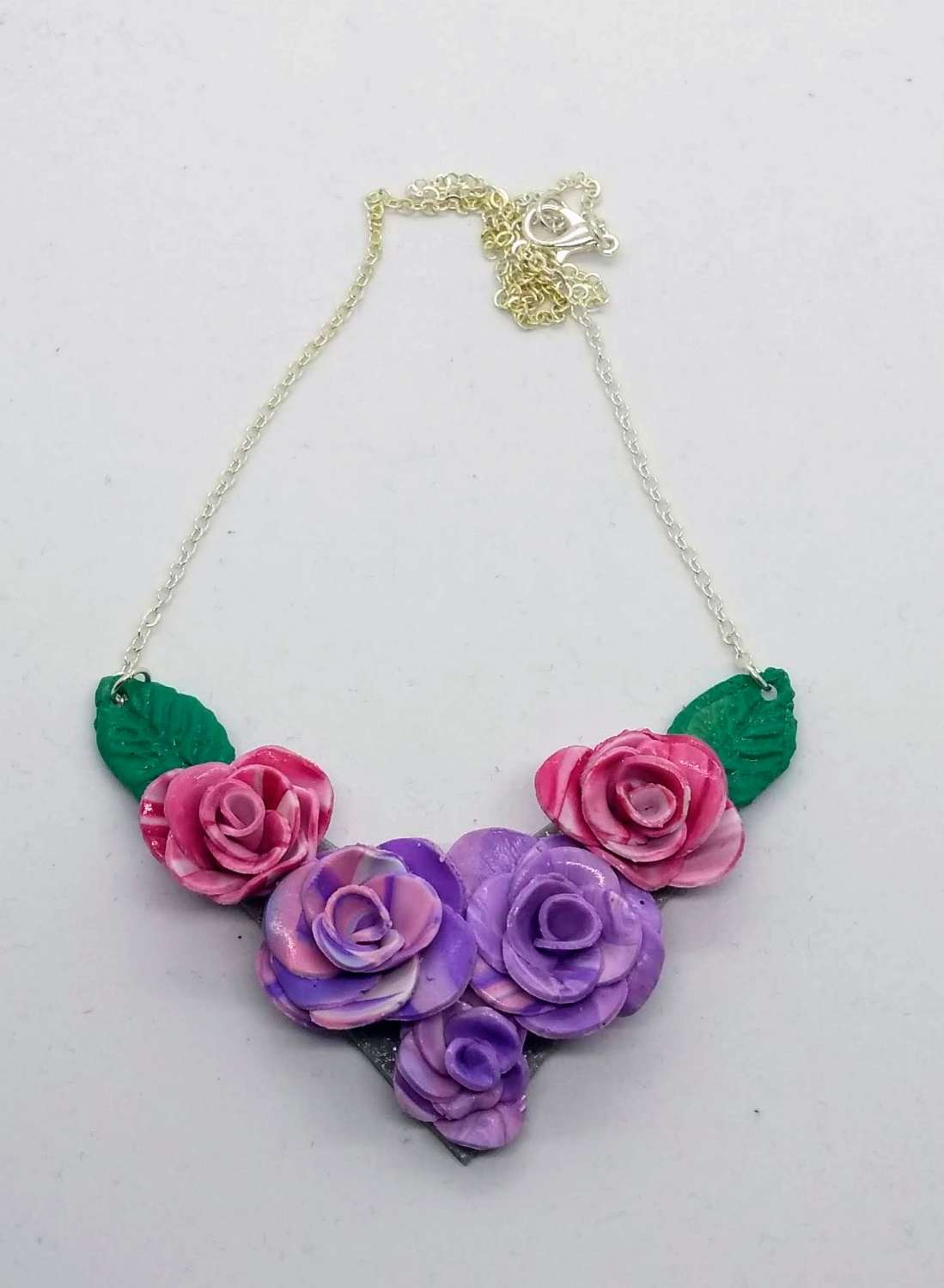 Roses. Bridgerton inspired handmade polymer clay necklacea Roses. Bridgerton inspired handmade polymer clay necklacea