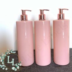 Set of 3 pink pump bottles