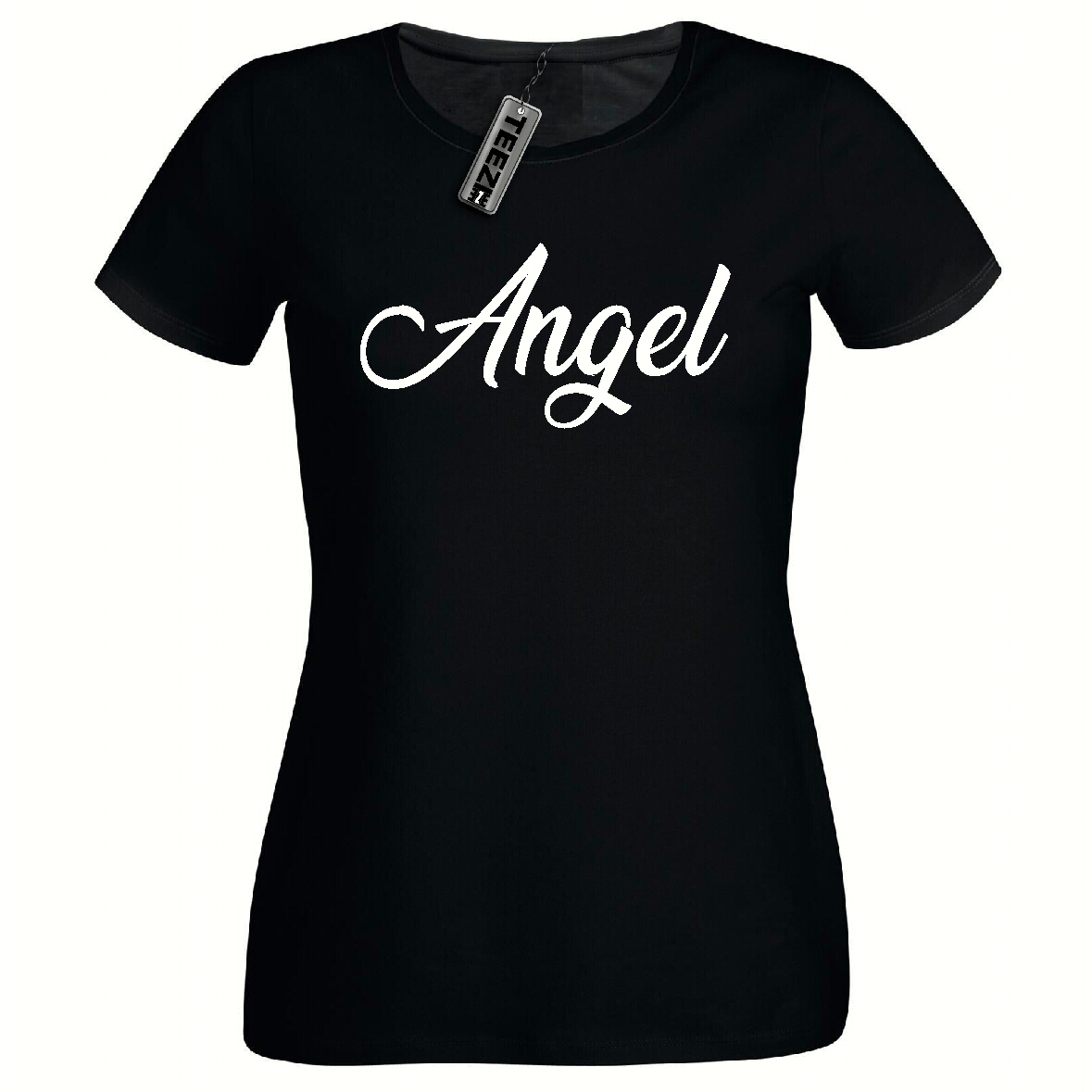 Angel t shirt, Ladies Fitted t shirt, Women's Slogan Tee Shirt Angel t shirt, Ladies Fitted t shirt, Women's Slogan Tee Shirt