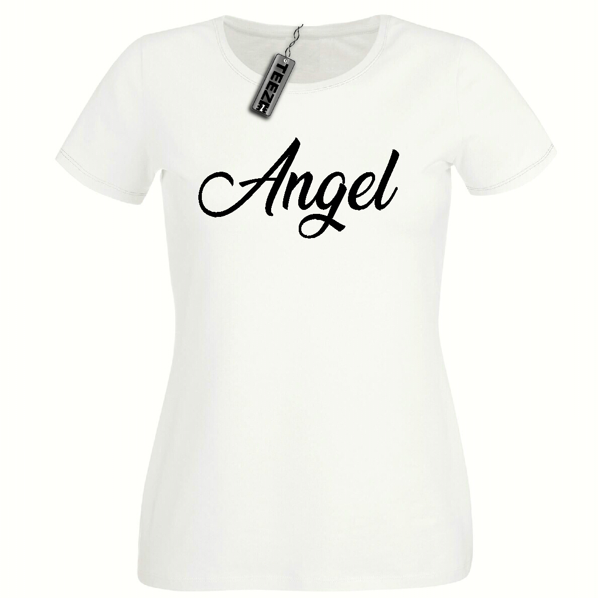 Angel t shirt, Ladies Fitted t shirt, Women's Slogan Tee Shirt Angel t shirt, Ladies Fitted t shirt, Women's Slogan Tee Shirt