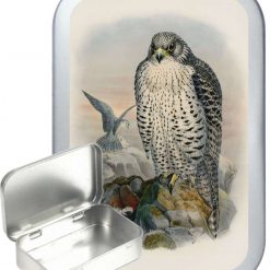Falcon Hinged Tin, Pocket Tin, Pill Tin, Sewing Tin, Storage Tin, 50ml Tin