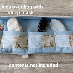 Sleep over toiletry bag with a matching sleep mask