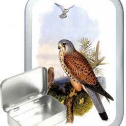 Kestrel Hinged Tin, Pocket Tin, Pill Tin, Sewing Tin, Storage Tin, 50ml Tin