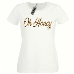 Oh Honey t shirt, Ladies Fitted t shirt, Leopard Print Women's Tee Shirt