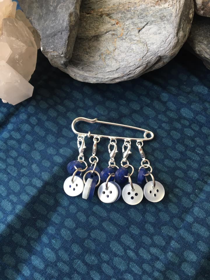Stitch Marker-Buttons Blue Stitch Marker-Buttons Blue