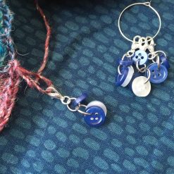 Stitch Marker-Buttons Blue 4 Stitch Marker-Buttons Blue 4