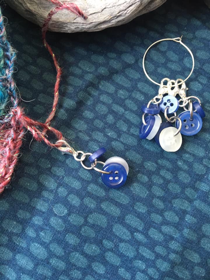 Stitch Marker-Buttons Blue Stitch Marker-Buttons Blue