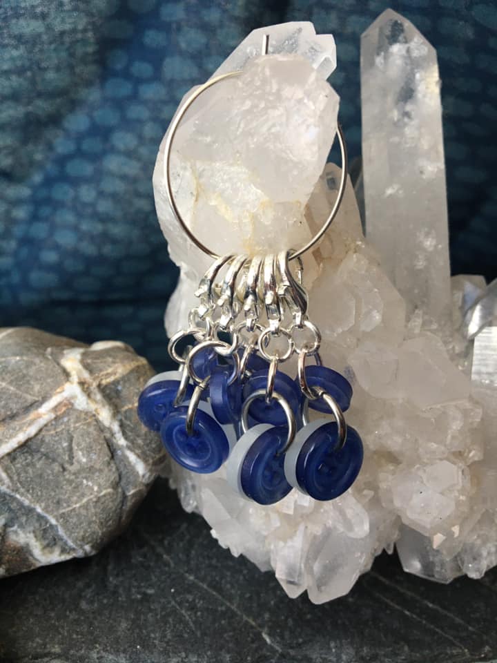 Stitch Marker-Buttons Blue Stitch Marker-Buttons Blue