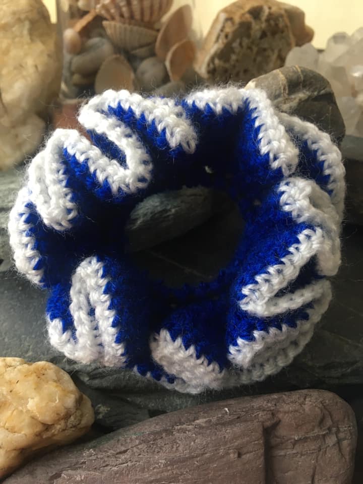 Hair Scrunchie-Crochet Ruffle Hair Scrunchie-Crochet Ruffle